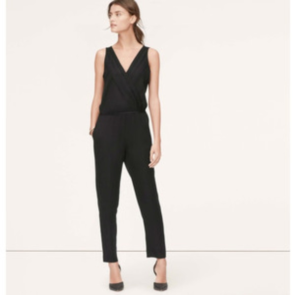 loft outlet black jumpsuit